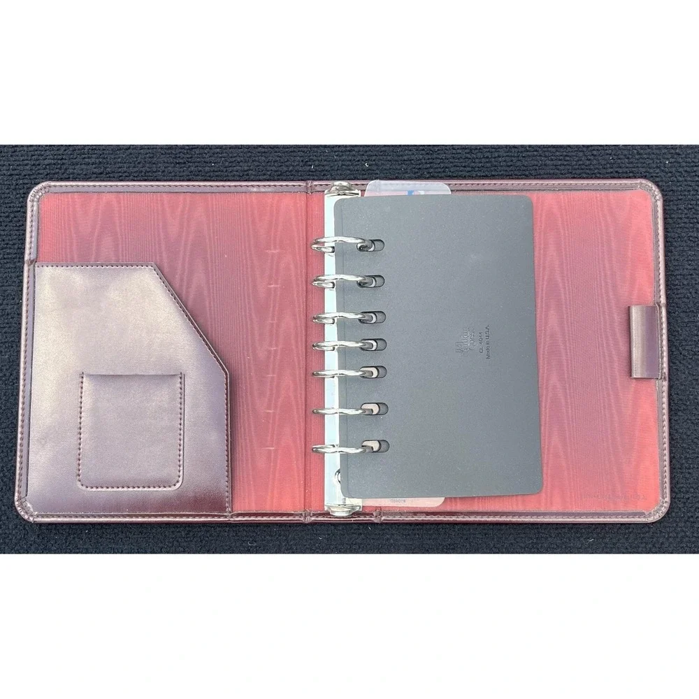 Vintage Franklin Quest Burgundy Leather Organizer Planner USA Ring Binder CL4044